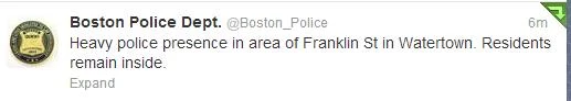 Boston Marathon Bombing Boston Police 5 Twitter Page