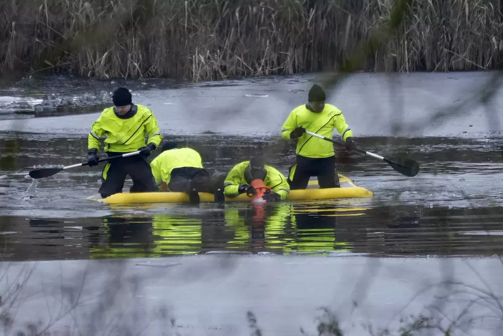 2 People, 1 Dog Rescued after Falling through Ice on Hinckley Reservoir